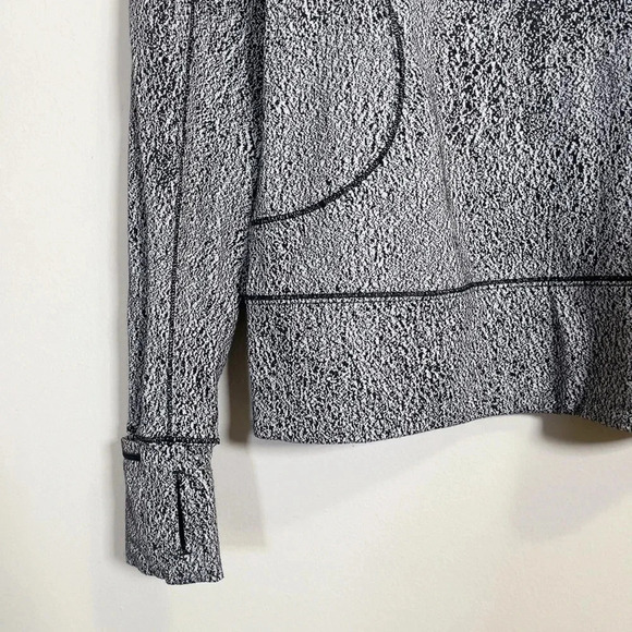 LULULEMON | RUSH HOUR LONG SLEEVE LUON SPRAY JACQUARD WHITE BLACK - Picture 7 of 16